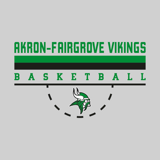 Akron-Fairgrove Vikings - Basketball - Double Color Lines with Free-Throw Half Circle