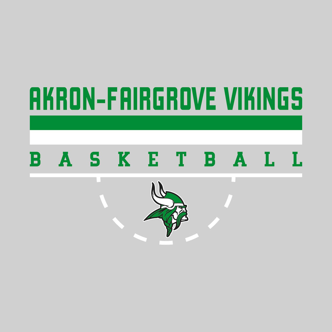 Akron-Fairgrove Vikings - Basketball - Double Color Lines with Free-Throw Half Circle