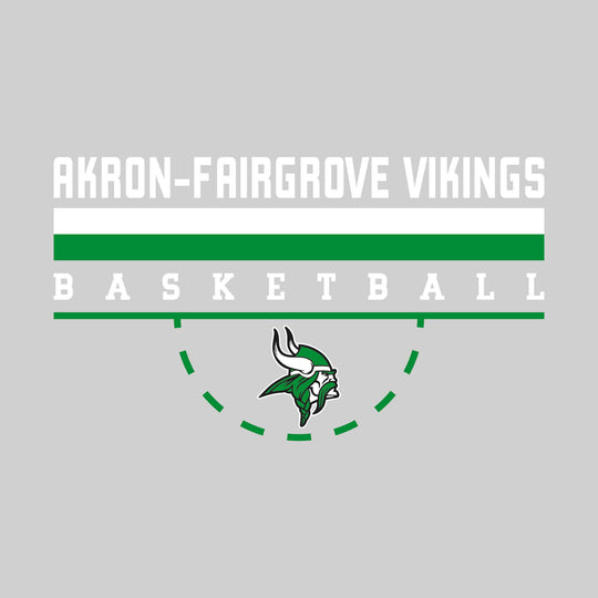 Akron-Fairgrove Vikings - Basketball - Double Color Lines with Free-Throw Half Circle