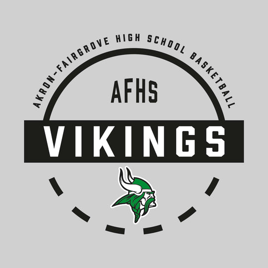 Akron-Fairgrove Vikings - Basketball - Mascot Name with Free Throw Circle
