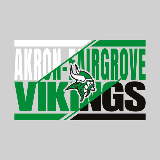 Akron-Fairgrove Vikings - Spirit Wear - 3-Color Divided School Name