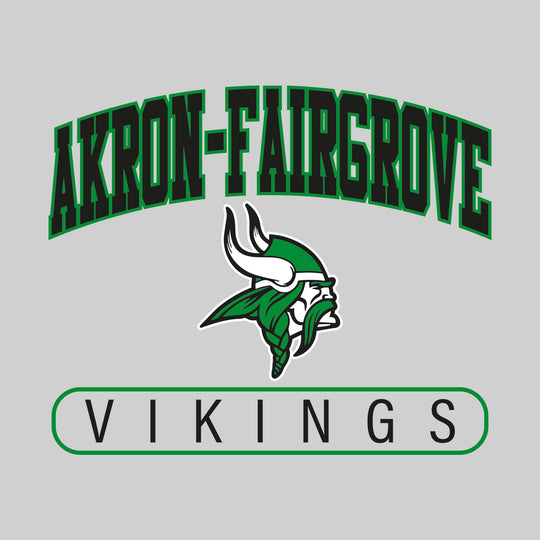 Akron-Fairgrove Vikings - Spirit Wear - Arched School Name with Mascot