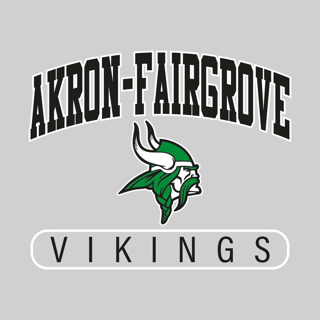 Akron-Fairgrove Vikings - Spirit Wear - Arched School Name with Mascot