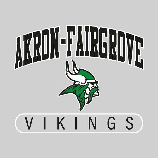 Akron-Fairgrove Vikings - Spirit Wear - Arched School Name with Mascot