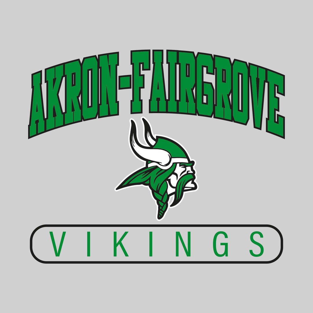 Akron-Fairgrove Vikings - Spirit Wear - Arched School Name with Mascot