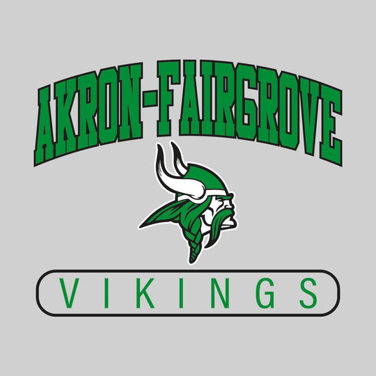 Akron-Fairgrove Vikings - Spirit Wear - Arched School Name with Mascot