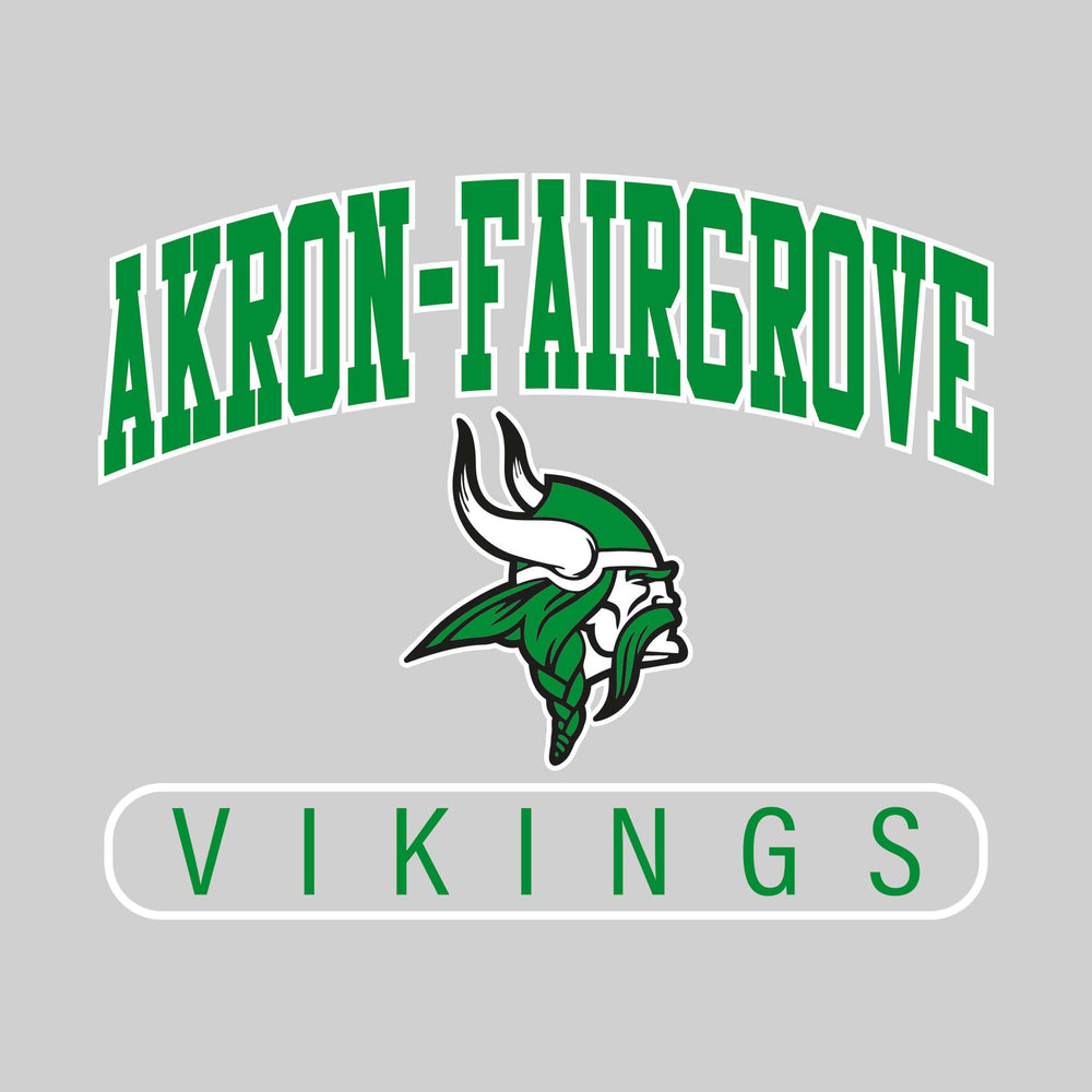 Akron-Fairgrove Vikings - Spirit Wear - Arched School Name with Mascot