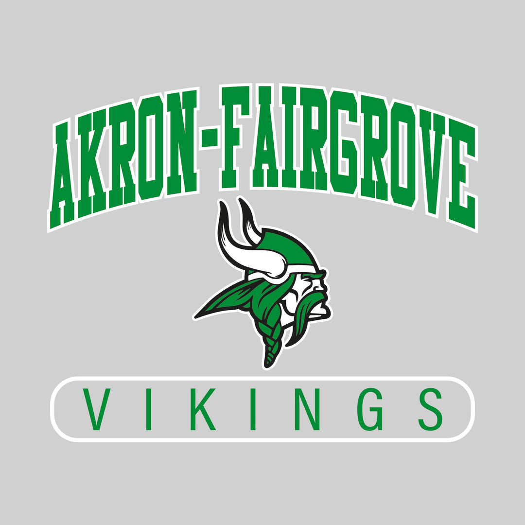 Akron-Fairgrove Vikings - Spirit Wear - Arched School Name with Mascot