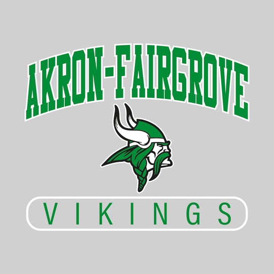 Akron-Fairgrove Vikings - Spirit Wear - Arched School Name with Mascot