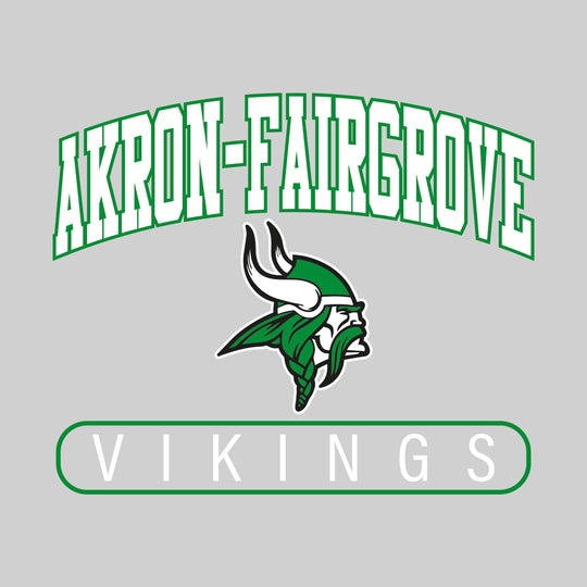 Akron-Fairgrove Vikings - Spirit Wear - Arched School Name with Mascot