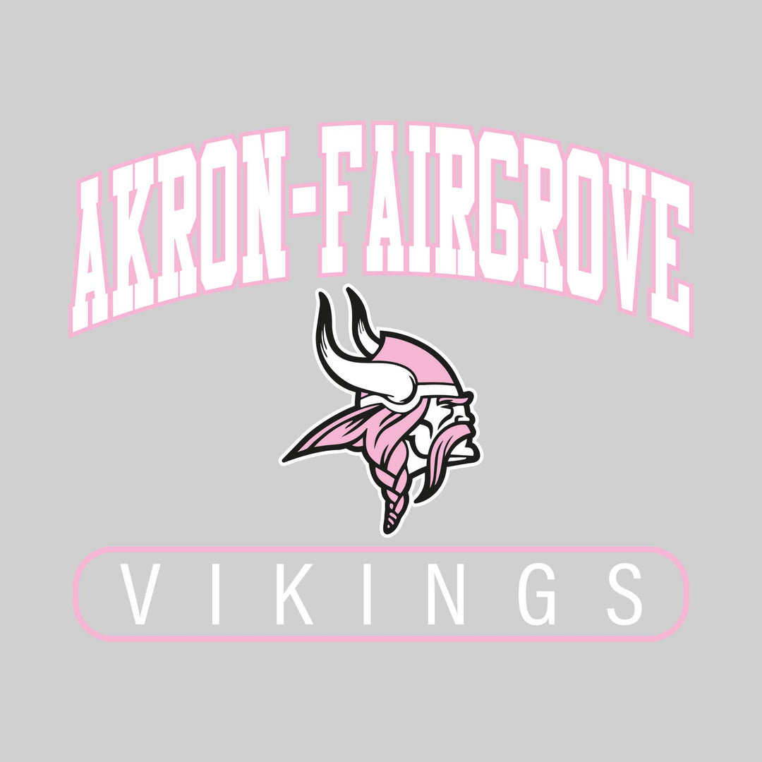 Akron-Fairgrove Vikings - Spirit Wear - Arched School Name with Mascot