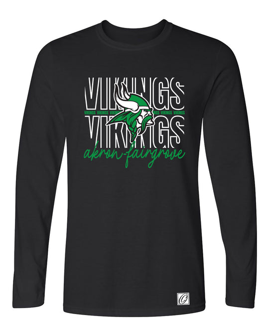 Akron-Fairgrover Vikings - Spirit Wear - Gildan® Adult Softstyle® Ringspun Long Sleeve Tee