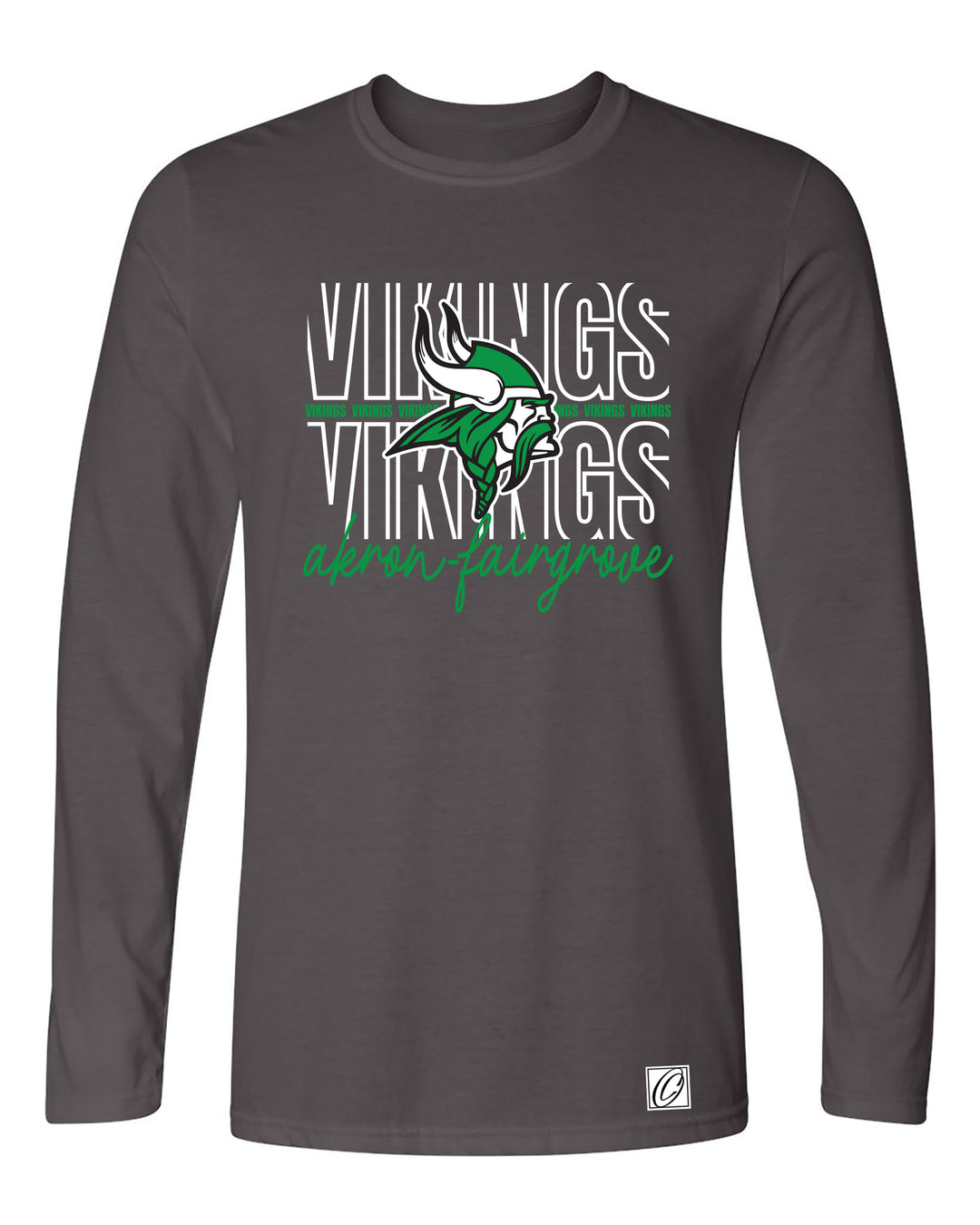 Akron-Fairgrover Vikings - Spirit Wear - Gildan® Adult Softstyle® Ringspun Long Sleeve Tee