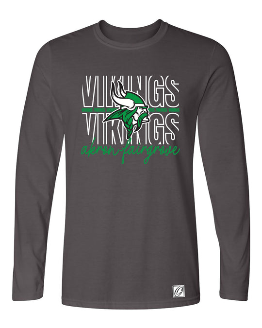 Akron-Fairgrover Vikings - Spirit Wear - Gildan® Adult Softstyle® Ringspun Long Sleeve Tee