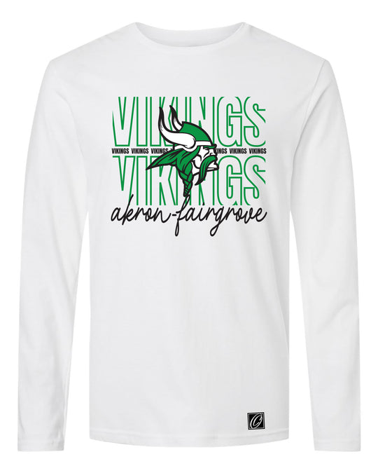 Akron-Fairgrover Vikings - Spirit Wear - Gildan® Adult Softstyle® Ringspun Long Sleeve Tee
