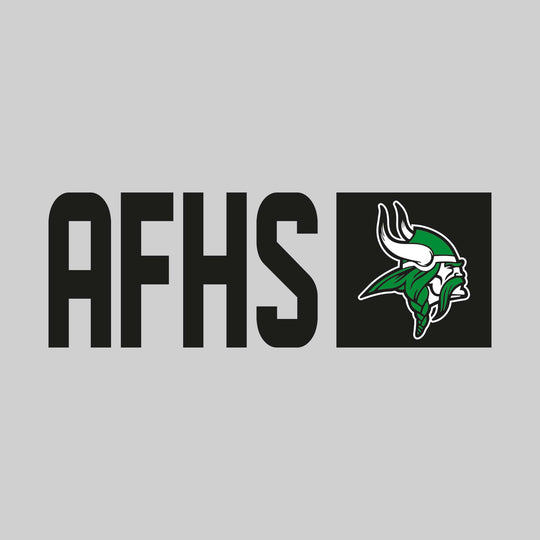 Akron-Fairgrove Vikings - Spirit Wear - School Acronym with Squared Mascot