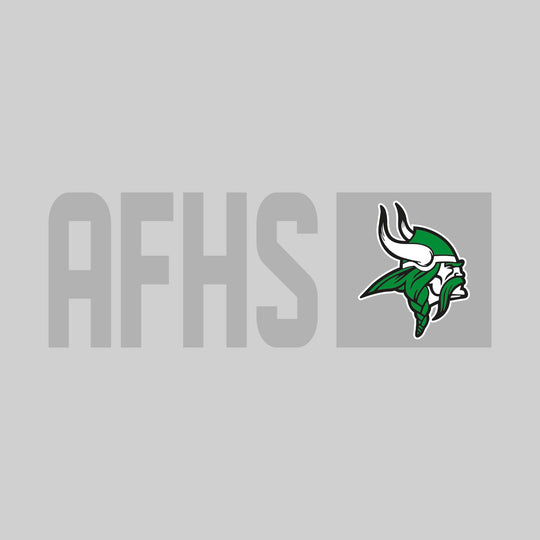 Akron-Fairgrove Vikings - Spirit Wear - School Acronym with Squared Mascot