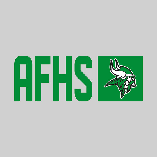 Akron-Fairgrove Vikings - Spirit Wear - School Acronym with Squared Mascot