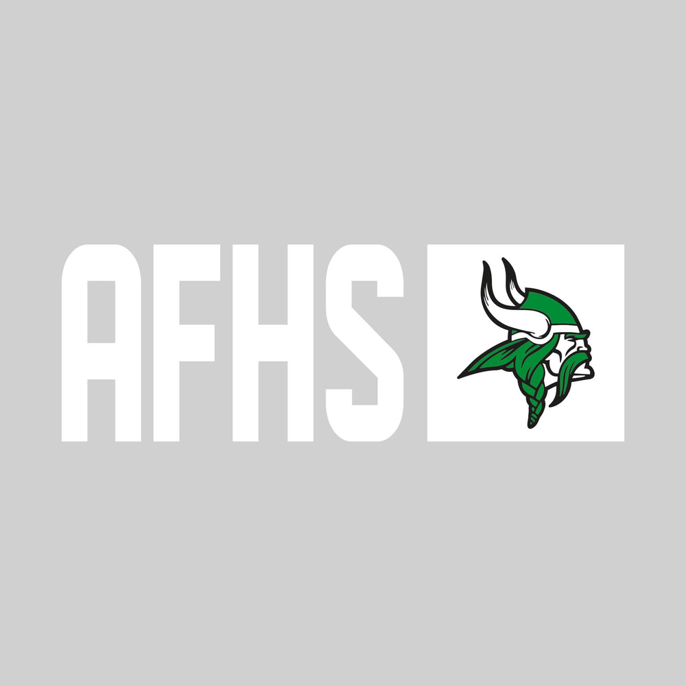 Akron-Fairgrove Vikings - Spirit Wear - School Acronym with Squared Mascot