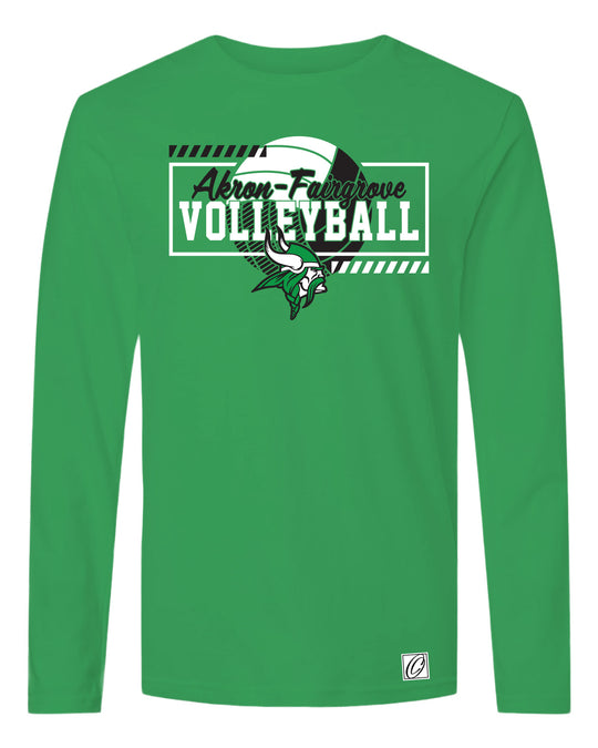 Akron-Fairgrove Vikings - Volleyball - Gildan® Adult Softstyle® Ringspun Long Sleeve Tee
