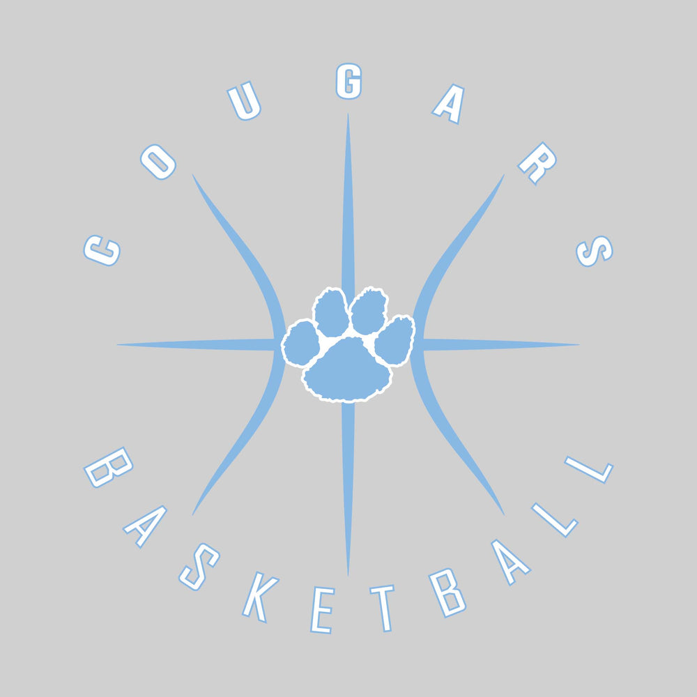 All Saints Cougars - Basketball - Circle Text with Threads