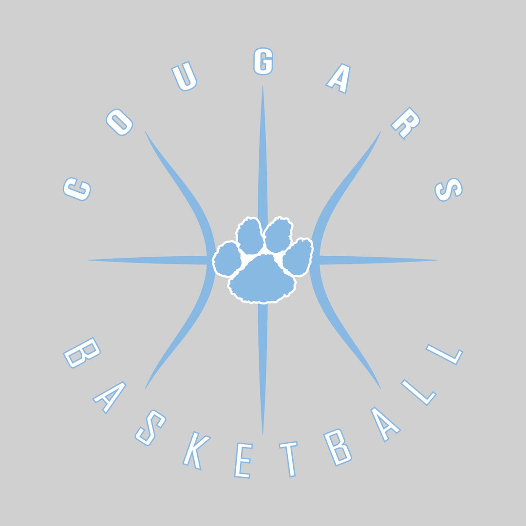 All Saints Cougars - Basketball - Circle Text with Threads