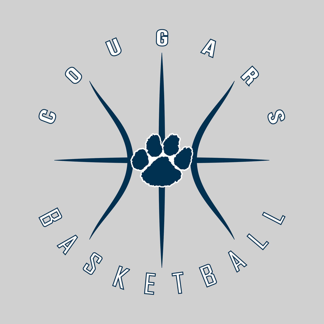 All Saints Cougars - Basketball - Circle Text with Threads