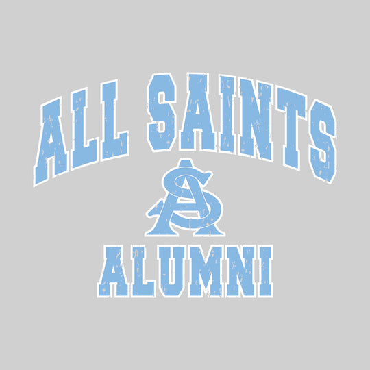 All Saints Cougars - Alumni - Arched School Name Over Mascot