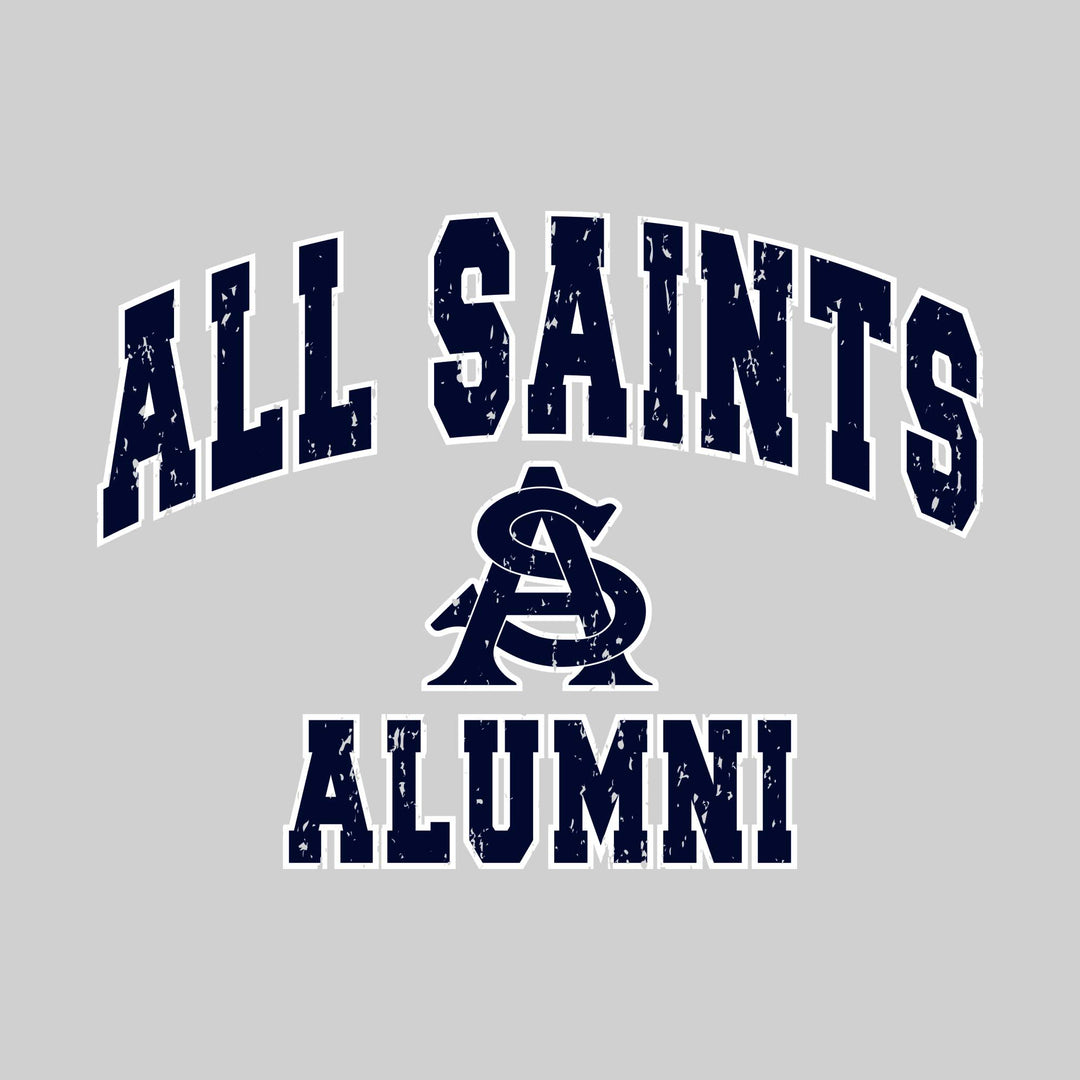 All Saints Cougars - Alumni - Arched School Name Over Mascot