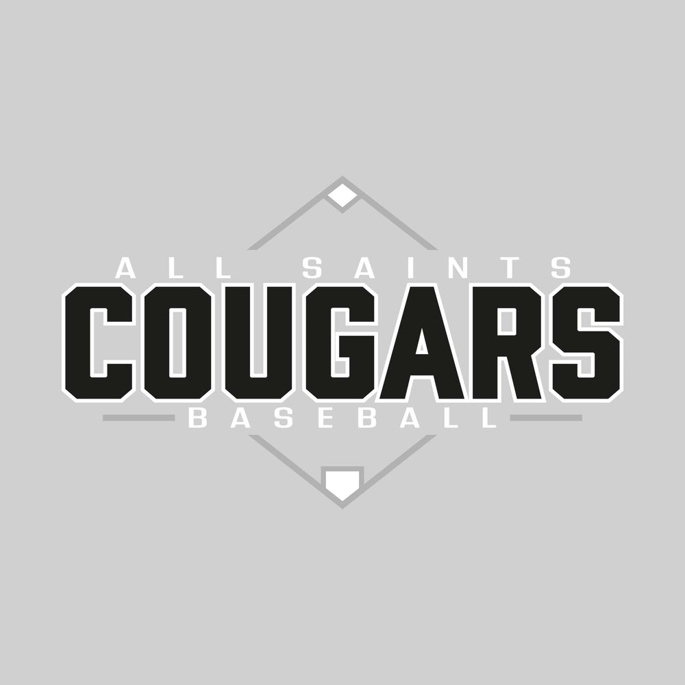 All Saints Cougars - Baseball - Baseball Diamond with School Name