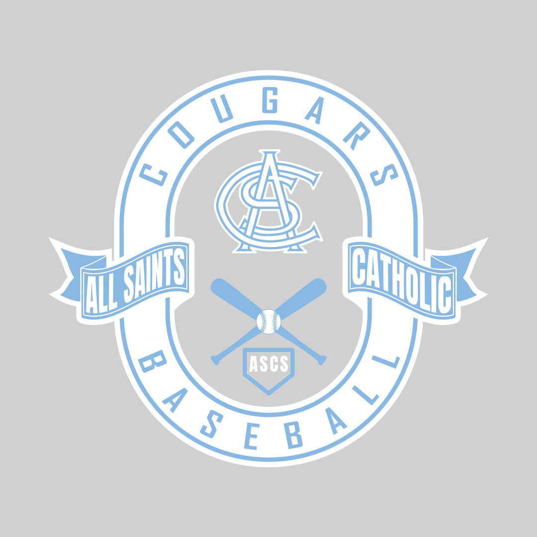 All Saints Cougars - Baseball - Oval with Banners