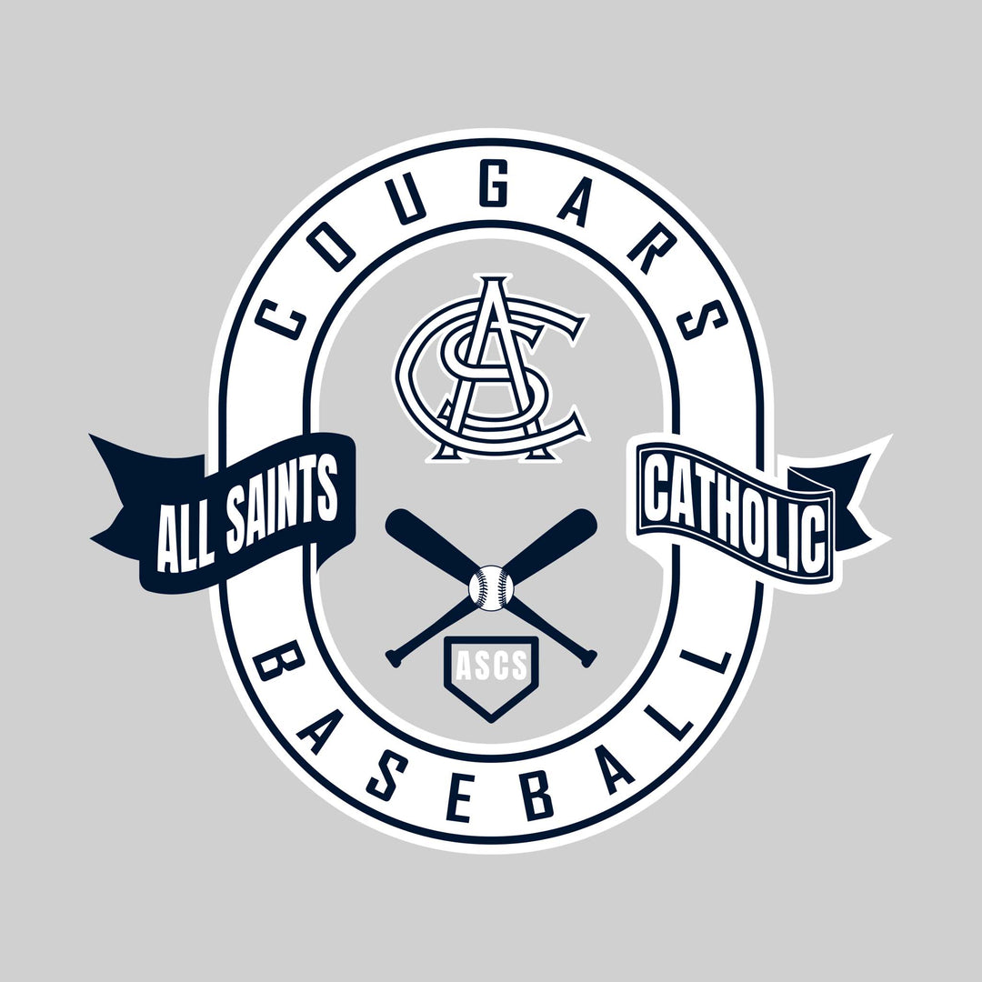 All Saints Cougars - Baseball - Oval with Banners