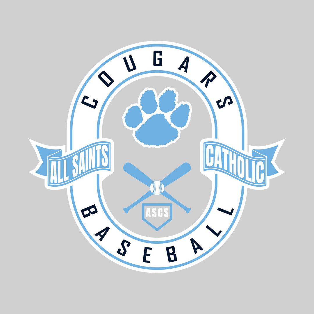 All Saints Cougars - Baseball/Softball - Oval with Banners