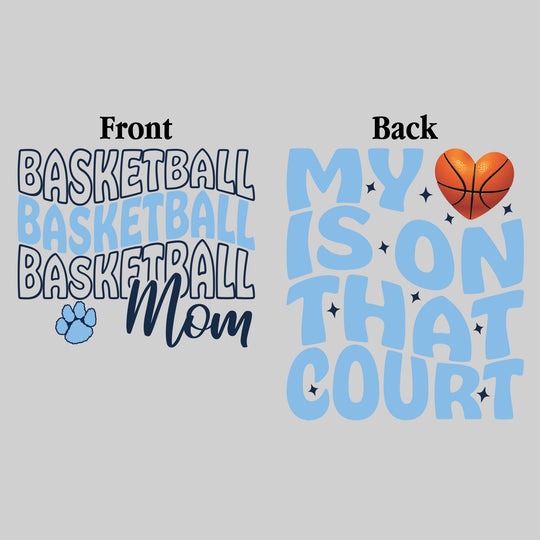All Saints Cougars - Basketball - Basketball Mom - My Heart is on That Court