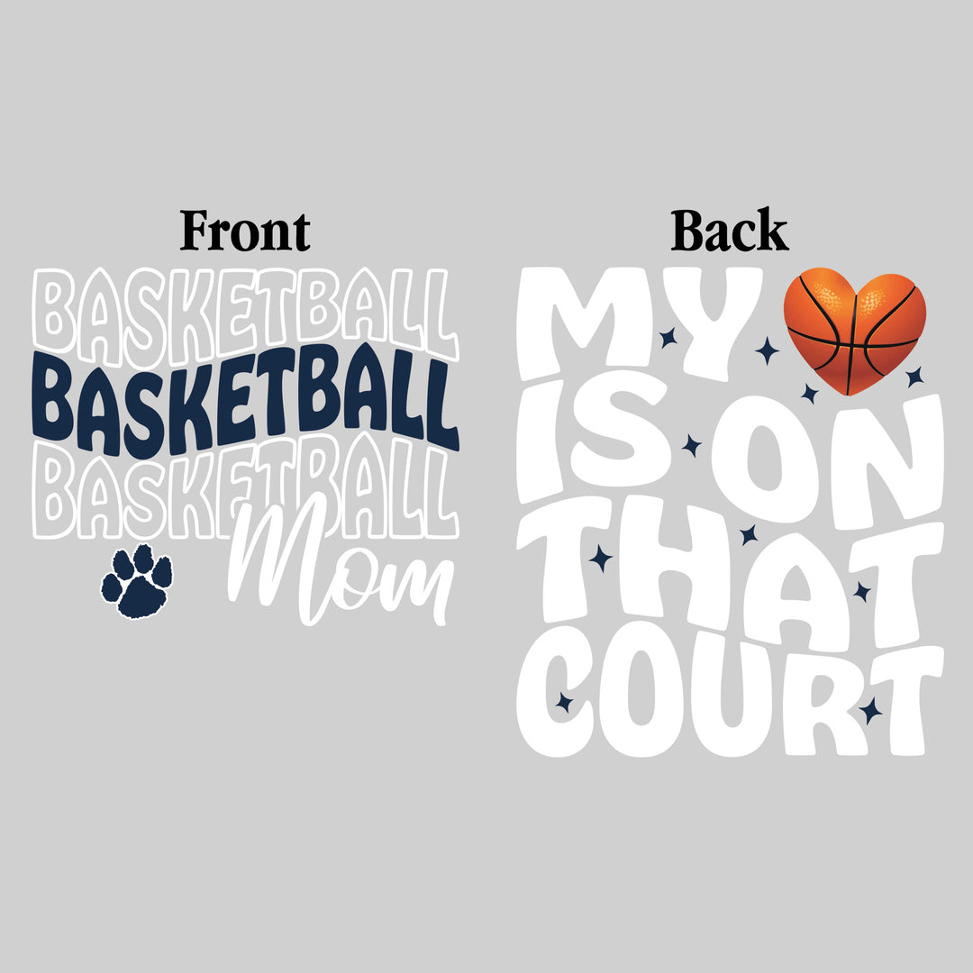 All Saints Cougars - Basketball - Basketball Mom - My Heart is on That Court