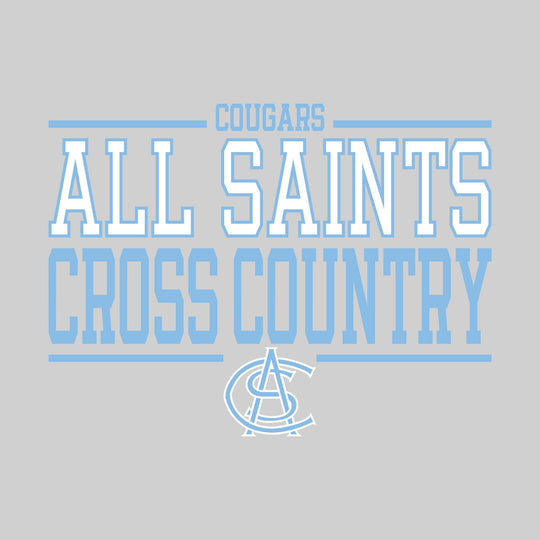 All Saints Cougars - Cross Country - Bracketed School Name with Mascot