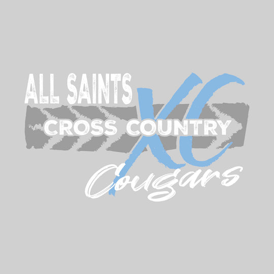 All Saints Cougars - Cross Country - Brush Stroke Arrow with XC