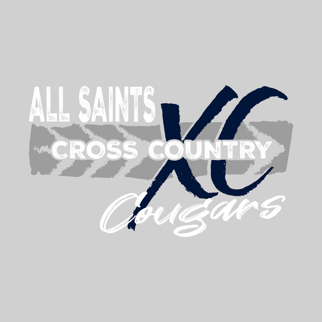 All Saints Cougars - Cross Country - Brush Stroke Arrow with XC