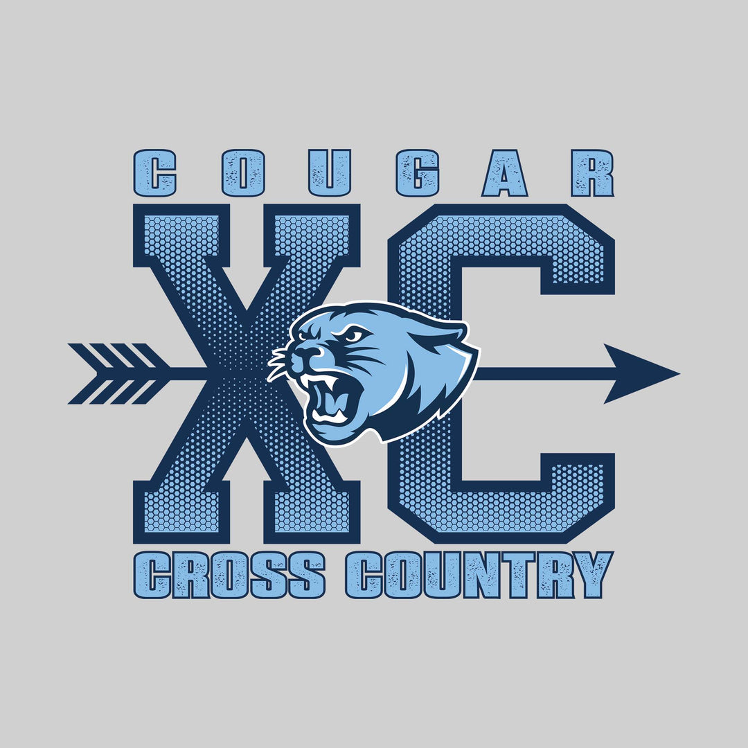 All Saints Cougars - Cross Country - XC with Arrow and Mascot