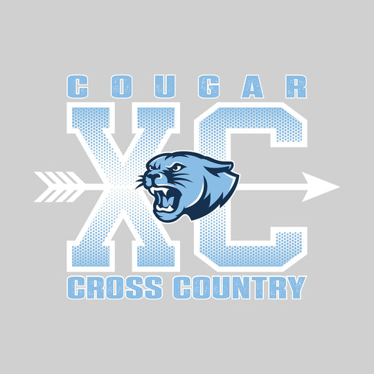 All Saints Cougars - Cross Country - XC with Arrow and Mascot