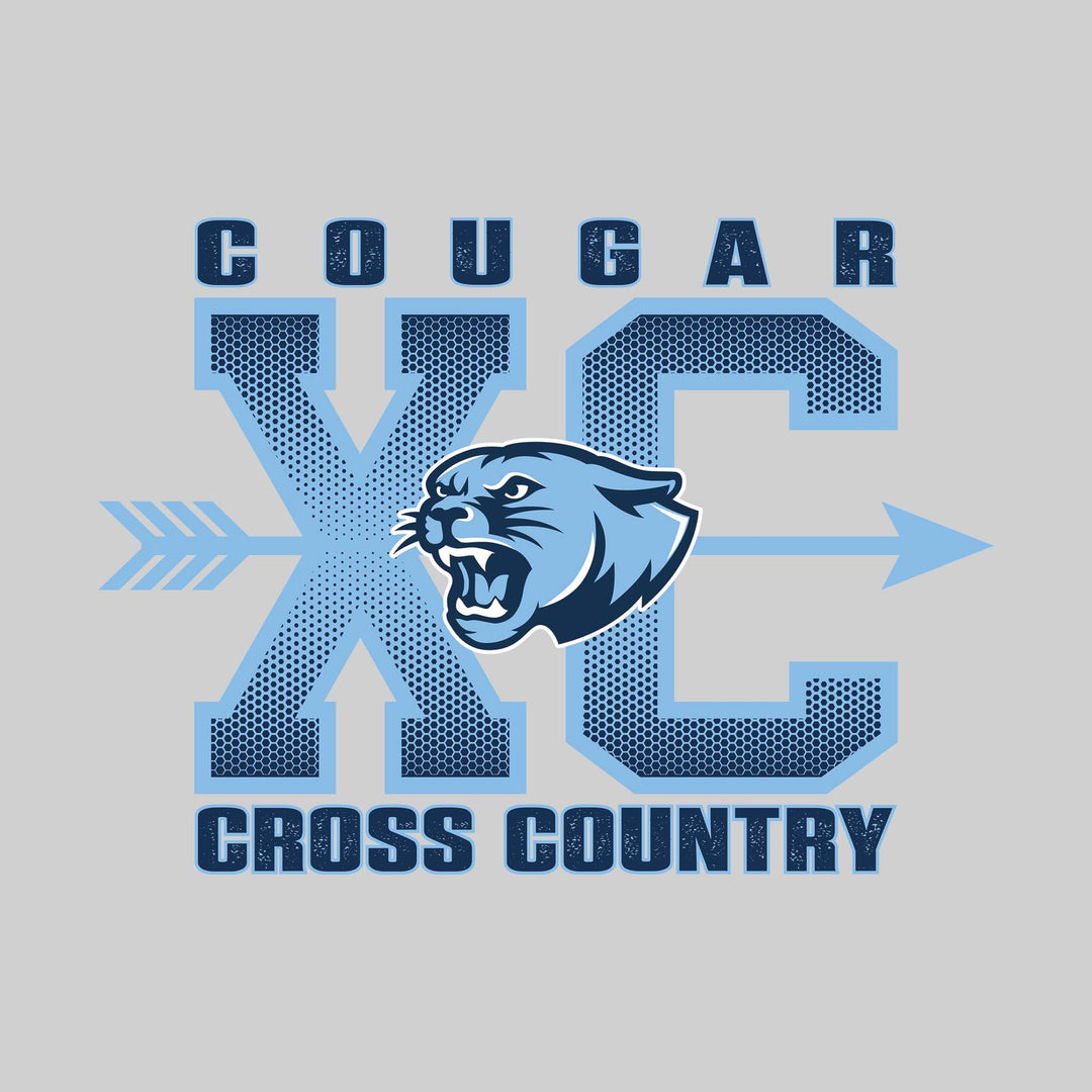 All Saints Cougars - Cross Country - XC with Arrow and Mascot