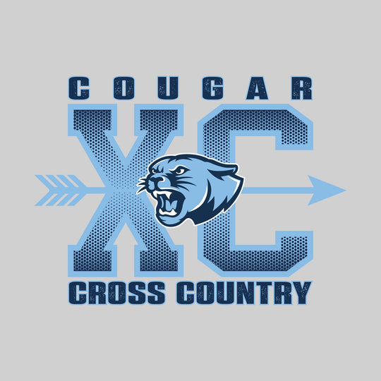 All Saints Cougars - Cross Country - XC with Arrow and Mascot
