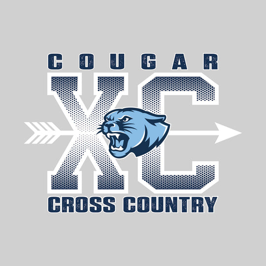 All Saints Cougars - Cross Country - XC with Arrow and Mascot