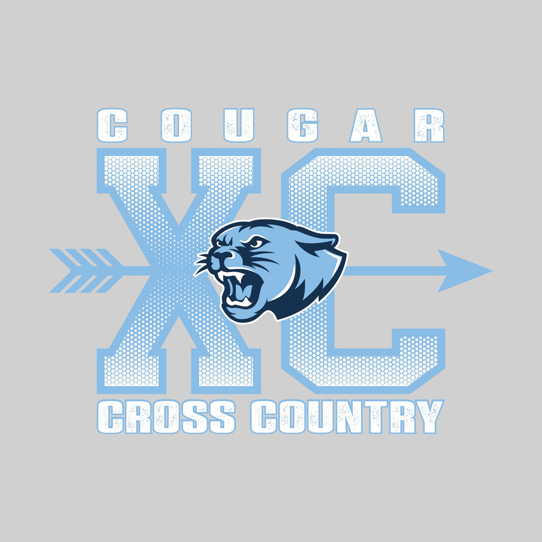 All Saints Cougars - Cross Country - XC with Arrow and Mascot