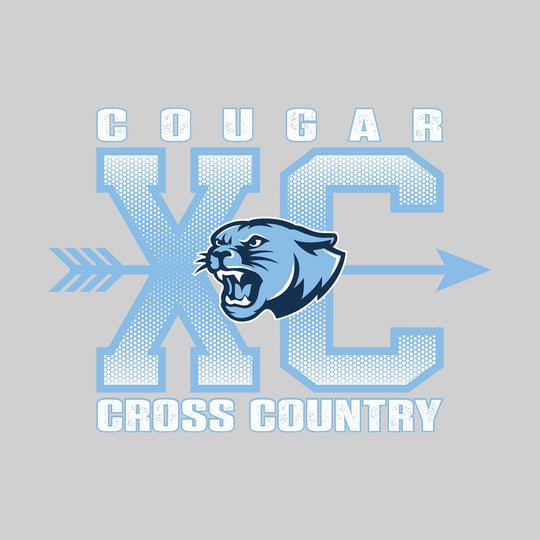 All Saints Cougars - Cross Country - XC with Arrow and Mascot