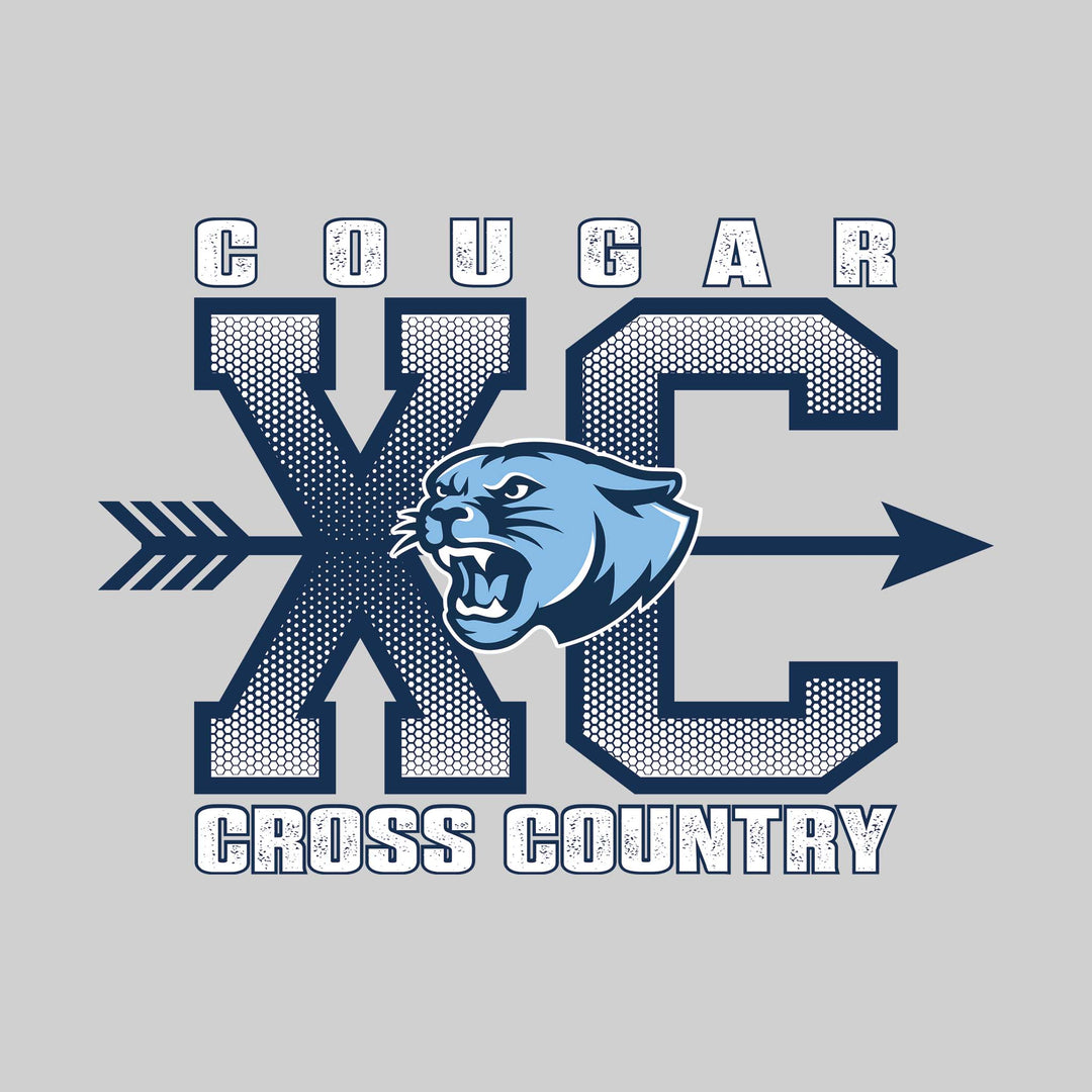 All Saints Cougars - Cross Country - XC with Arrow and Mascot