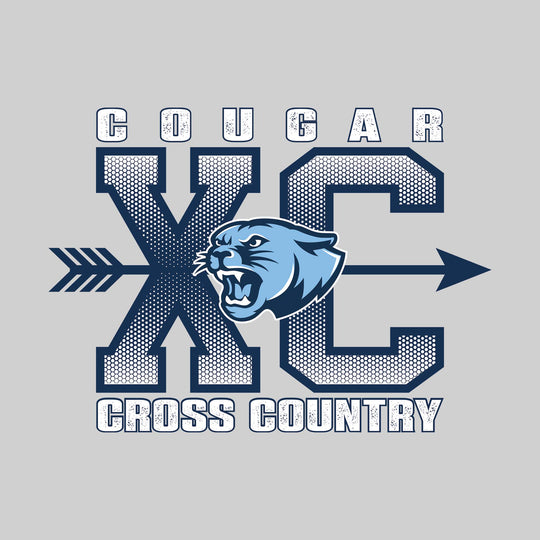 All Saints Cougars - Cross Country - XC with Arrow and Mascot