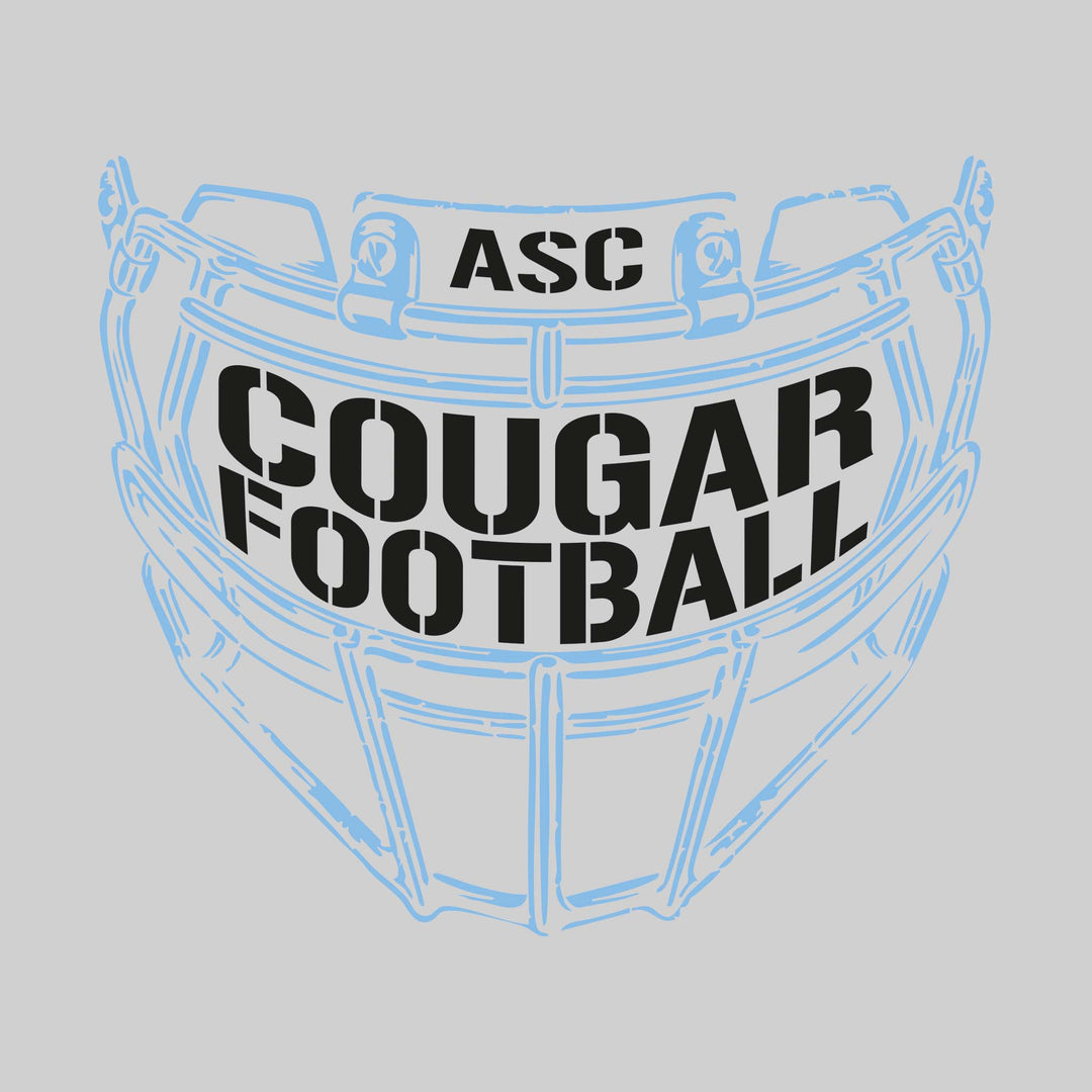 All Saints Cougars - Football - Facemask with Text