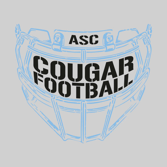 All Saints Cougars - Football - Facemask with Text