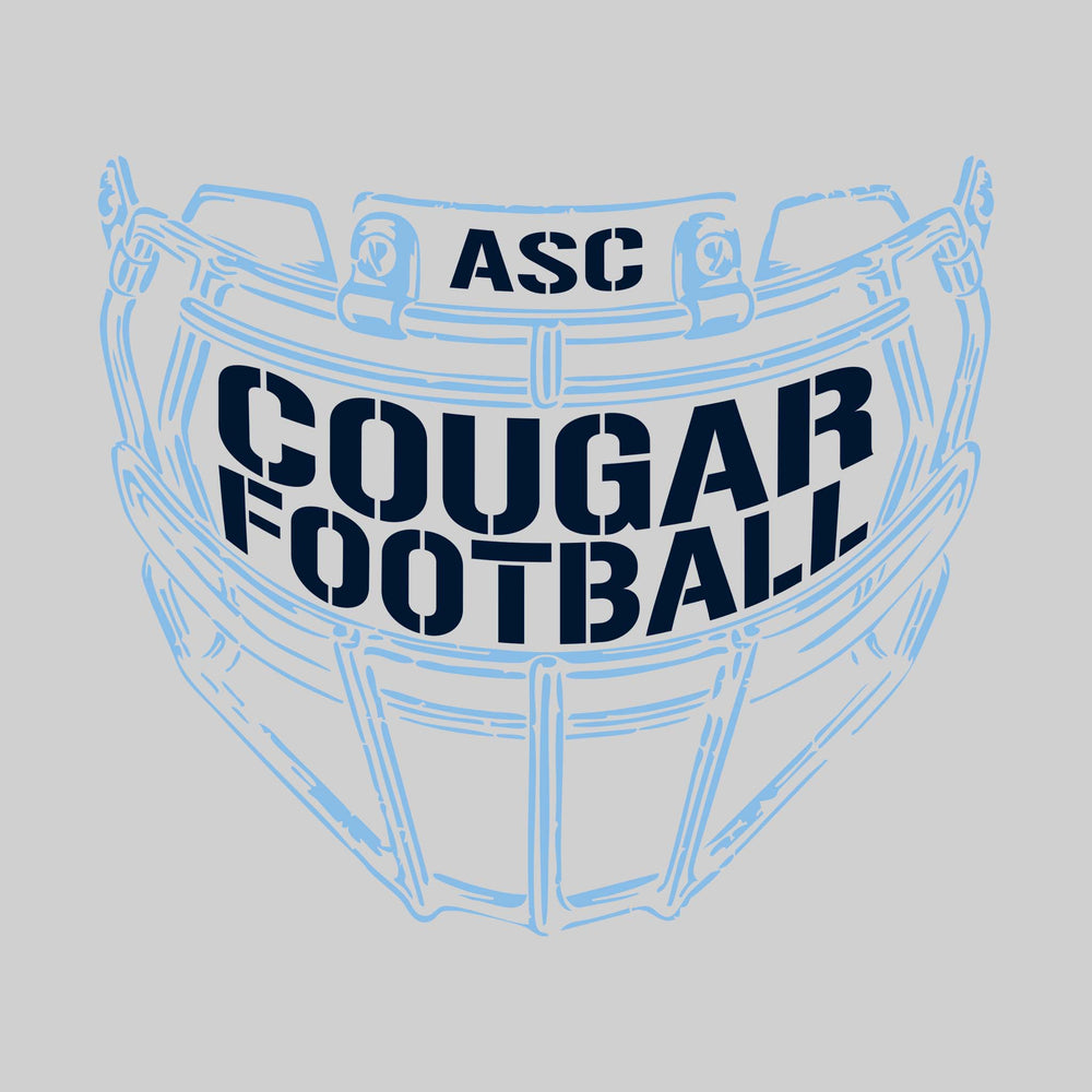 All Saints Cougars - Football - Facemask with Text